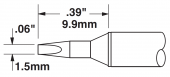 Картридж-наконечник для MX, клиновидный 1.5 х 9.9 мм STTC-038