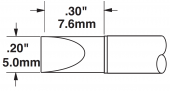 Картридж-наконечник METCAL для MX, клиновидный 5.0 х 7.6 мм STTC-817