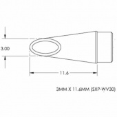 Картридж-наконечник METCAL для MFR, миниволна вогнутая 3 мм SCP-WV30