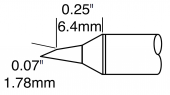 Картридж-наконечник METCAL для СV/MX, скос 60 град. удлиненный 1.78 х 14.2 мм CVC-5BV6018P