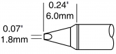 Картридж-наконечник для MX, клиновидный 1.78 х 6.0 мм STTC-137P