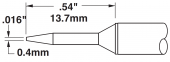 Картридж-наконечник METCAL для СV/MX, конус тонкий удлиненный 0.4 х 13.7 мм CVC-8CN1304A