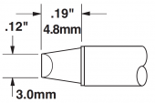 Картридж-наконечник METCAL для MX, клиновидный 45 град. 3.0 х 4.8 мм STTC-113