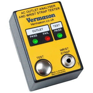Тестер контроля целостности заземления и проверки браслетов переносной Vermason 224713