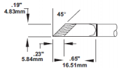 Картридж-наконечник METCAL для MX, ножевидный заточка 6 мм 4.8 х 16.51 мм SMTC-1173