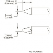 Картридж-наконечник METCAL для СV/MX, комплект, шпатель изогнутый 3.5 х 12.1 мм PTTC-708B