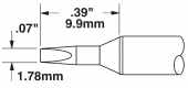 Картридж-наконечник METCAL для MX, клиновидный 1.78 х 9.9 мм STTC-537