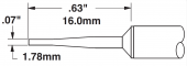 Картридж-наконечник METCAL для СV/MX, клиновидный удлиненный 60 град. 1.78 х 16.0 мм CVC-7CH0018A