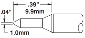 Картридж-наконечник METCAL для СV/MX, конус тонкий 1.0 х 9.9 мм CVC-8CN0010S