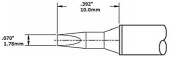 Картридж-наконечник METCAL для СV/MX, клиновидный 1.78 х 9.9 мм
