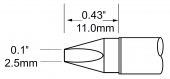 Картридж-наконечник METCAL для PS900, клиновидный 2.5 х 11мм.  SCV-CH25