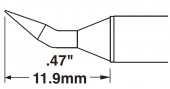 Картридж-наконечник METCAL для СV/MX, клиновидный изогнутый 1.5 х 11.9 мм