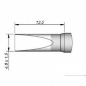 Наконечник JBC C245-708 клиновидный 4,8 х 1,5 мм (высокая теплопередача)