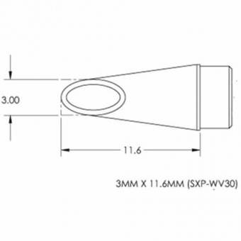Картридж-наконечник METCAL для MFR, миниволна вогнутая 3 мм SFP-WV30