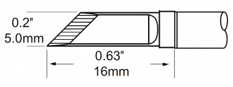 Картридж-наконечник METCAL для MFR, ножевидный 5.0 х 16мм SCP-DRK50