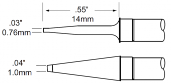 Картридж-наконечник METCAL для MFR-PTZ, комплект, 1.0 х 14мм TTP-BLP2