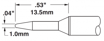 Картридж-наконечник METCAL для СV/MX, конус 1.0 х 6.5 мм CVC-9CN0010A