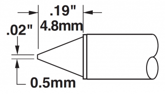 Картридж-наконечник METCAL для СV/MX, конус 0.5 х 4.8 мм CVC-8CN4805S