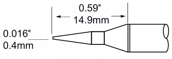 Картридж-наконечник METCAL для MFR, конус удлиненный 0.4 х 14.9мм SFP-CNL04