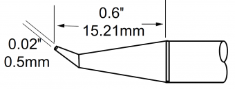 Картридж-наконечник METCAL для MFR, миниволна изогн. 0.5 х 15.21мм STP-DRH05