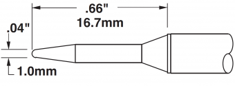 Картридж-наконечник METCAL для СV/MX, конический удлиненный 1mm CVC-9CN1710A