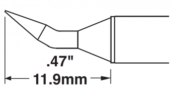 Картридж-наконечник для MX, клиновидный 1.5 х 9.9 мм STTC-899
