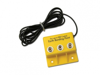 Коробка для заземления (желтый, 3Х10мм кнопка, 0МОм) Vermason 231395