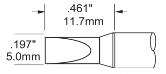 Картридж-наконечник METCAL для PS900, клиновидный 5.0 х 11.3мм SFV-CH50A